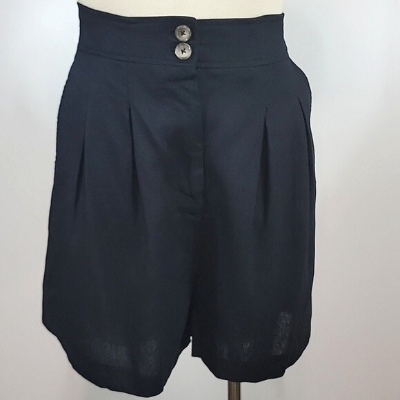 JASON WU Linen Blend High Waist Pleated Shorts size 12 - Picture 1 of 8